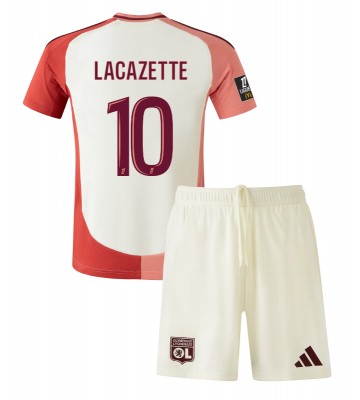 Olympique Lyonnais Alexandre Lacazette #10 Tercera Equipación Niños 2024-25 Manga Corta (+ Pantalones cortos)